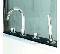 Steinberg Mitigeur baignoire Série 100 1002400 – 4 trous, saillie 192 mm, bec orientable, chrome