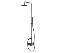 Steinberg 100 - Set de douche avec robinetterie, diamètre 20 cm, noir mat 100 2760 S