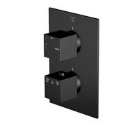 Steinberg 160 - Mitigeur thermostatique encastré pour 2 appareils, noir mat 160 4133 3 S