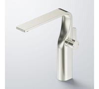 Steinberg Série 230 Mitigeur monocommandé pour lavabo, avec cartouche céramique, tubes flexibles, sans vidage, saillie 200mm, 23017202BN, Couleur: Nickel brossé
