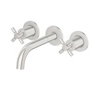 Steinberg 250 - Mitigeur de lavabo encastré, 3 trous, avec corps, nickel brossé 250 1902 BN