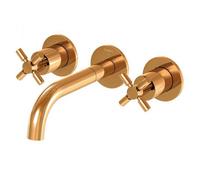 Steinberg 250 - Mitigeur de lavabo encastré, installation 3 trous, avec corps, or rose 250 1902 RG