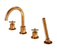 Steinberg 250 - Robinet pour rebord de baignoire, installation à 4 trous, or rose 250 2400 RG
