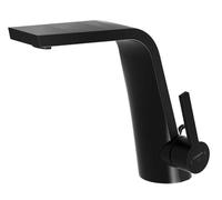 Steinberg Armaturen - Mitigeur de lavabo 260 1000 1 S, saillie 158 mm, noir mat, avec vidage 1 1/4"