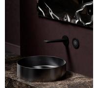 Steinberg Série 260 Mitigeur mural pour lavabo, réglage entièrement électronique du débit et de la température, saillie 205mm, 2601814ES, Couleur: noir mat