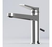Steinberg Mitigeur de lavabo 340 (3401000) – saillie 126 mm, chrome, garniture de vidage