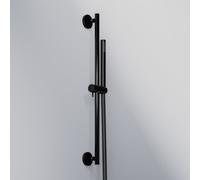 Steinberg Série 340 Garniture de douche, y compris douchette à main et flexible de douche, barre de douche 600mm, 3401600S, Couleur: Noir Mat