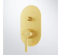 Steinberg Série 341 Kit de montage complet, pour mitigeur bain/douche, avec plaque de recouvrement 110mm x 190mm, 34121033BG, Couleur: Or brossÃ©