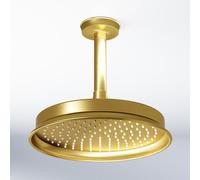 Steinberg Série 350 Ensemble de douche de tête, rond, avec bras de douche, montage au plafond, 3501580BG, Couleur: Or brossÃ©