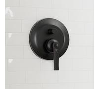 Steinberg Série 350 robinetterie de douche pour baignoire, set de montage final, 2 consommateurs, avec inverseur, 35021033S, Couleur: noir