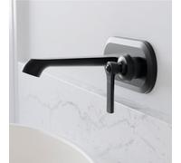 Steinberg série 350 mur mitigeur lavabo 35018543S projection 180 mm, noir mat