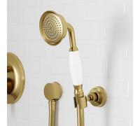 Steinberg Série 350 Garniture de douche à main, support mural, flexibles de douche 1500mm, 3501626BG, Couleur: Or brossÃ©