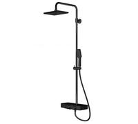 Steinberg 390 - Ensemble de douche avec thermostat, 26x19 cm, noir mat 390 2700 S