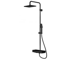 Steinberg 390 - Ensemble de douche avec thermostat, 26x19 cm, noir mat 390 2700 S