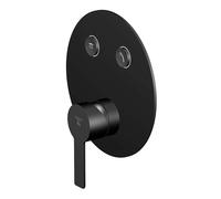 Steinberg Serie 390 Sensual Rain set prêt à monter 39023213S mitigeur bain/douche à encastrer, plaque de recouvrement ronde, pour 2 Verbraucher , noir mat