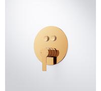 Steinberg Série 390 Set de finition, pour mitigeur bain/douche, pushtronic, pour 2 consommateurs, rond, 39023223RG, Couleur: Or rose