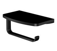 Steinberg 450 - Porte-papier toilette avec étagère, noir mat 450 2820 S