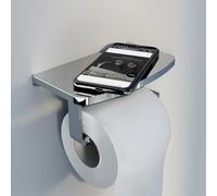 Steinberg 450 - Porte-papier toilette avec étagère, chrome 450 2820