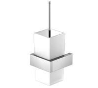 Steinberg 460 - Brosse murale WC avec support, verre blanc / chrome 460 2903