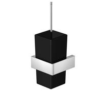 Steinberg 460 - Brosse murale WC avec support, verre noir / chrome 460 2904