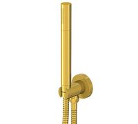 Steinberg Série 100 Garniture de douche à main, avec coude de raccordement de douche intégré, douchette à main à tige, 1001670BG, Couleur: Or brossÃ©