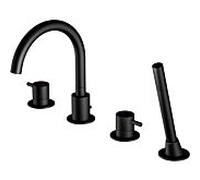 Steinberg Mitigeur sur bord de baignoire 100 1002400S 4 trous saillie 192mm bec orientable noir mat
