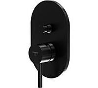 Steinberg Mitigeur encastré bain-douche 100 (10021033S) monocommande noir mat, plaque 120x185 mm