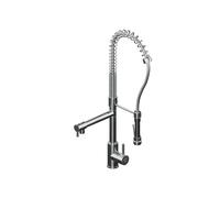 Steinberg 100 - Mitigeur d´évier avec bras flexible et douchette, installation à 2 trous, Gunmetal brossé 100 1480 BGM