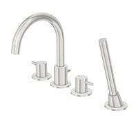 Steinberg 100 - Mitigeur pour montage sur bord de baignoire, 4 trous, nickel brossé 100 2400 BN