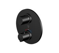 Steinberg Mitigeur thermostatique bain-douche encastré 10041333S pour 2 appareils Noir mat