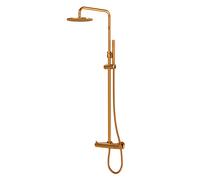 Steinberg – Ensemble de douche mural 100 1002721RG – Mitigeur thermostatique, pluie 20 cm, or rose