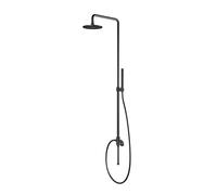 Steinberg Série 100 Système de douche, sans robinetterie, pomme de douche ronde à effet pluie, douchette à main, 1002770S, Couleur: Noir