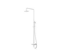 Steinberg Série 100 Système de douche, thermostat, pomme de douche pluie ronde, douchette à main, 10027212W, Couleur: Blanc