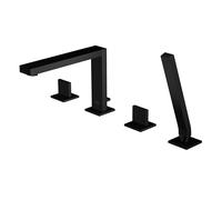 Steinberg Serie 160 4 trous 1602402S saillie 210 mm, avec déviateur et douchette extractible, noir mat