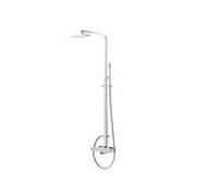 Steinberg Serie 160 set de douche 1602721 avec mitigeur thermostatique apparent, douche pluie / main, chromé