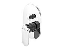 Steinberg Serie 170 17021033 avec plaque de recouvrement 120 x 185 mm, pour mitigeur bain, avec inverseur, chromé