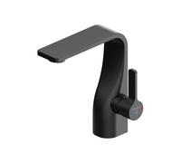 Steinberg Série 230 Mitigeur monocommandé pour lavabo, avec cartouche céramique, tubes flexibles, avec vidage, saillie 112mm, 23010002S, Couleur: Noir mat