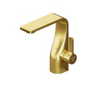 Steinberg Série 230 Mitigeur monocommandé pour lavabo, avec cartouche céramique, tubes flexibles, sans vidage, saillie 112mm, 23010102BG, Couleur: Or brossÃ©