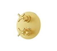 Steinberg Serie 250 kit de finition 25041333BG pour thermostat encastré, or brossé