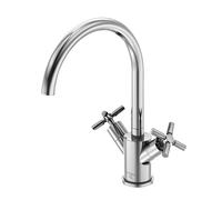 Steinberg Série 250 Mitigeur de lavabo, pivotant, double poignée, avec vidage, saillie 155mm, 2501500, Couleur: chrome