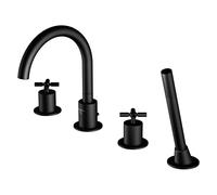 Steinberg 250 - Mitigeur pour rebord de baignoire, installation à 4 trous, noir 250 2400 S