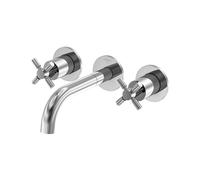 Steinberg Série 250 robinetterie de lavabo, set complet, 3 trous, in orps dencastrement, saillie 195mm, 2501902, Couleur: chrome
