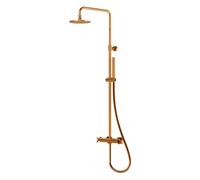 Steinberg Série 250 Système de douche, avec robinetterie thermostatique, Easy Clean, 2502721RG, Couleur: Or rose