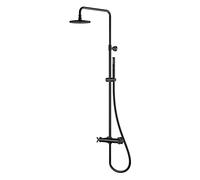 Steinberg 250 - Set de douche avec thermostat, diamètre 20 cm, noir mat 250 2721 S