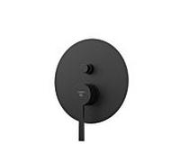 Steinberg Serie 260 set de finition 26021033S avec plaque de recouvrement Ø 185 mm, robinetterie de baignoire, avec inverseur, noir mat