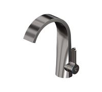 Steinberg Série 280 Mitigeur de lavabo, commande latérale, avec garniture découlement, saillie 155mm, 2801000BGM, Couleur: Brushed Gun Metal