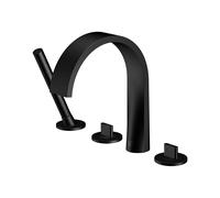 Steinberg Série 280 robinetterie de baignoire, montage sur bord de baignoire, 4 trous, saillie 221 mm, 2802400S, Couleur: noir mat