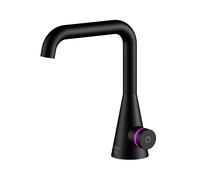 Steinberg Série 310 Iconic, robinetterie électronique pour lavabo, sans vidage, saillie 152mm, hauteur 221mm, 3101010S, Couleur: noir mat