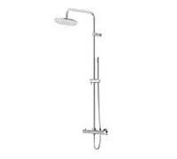 Steinberg Série 340 Set de douche, avec robinetterie thermostatique, EasyClean, douchette à main, 3402721, Couleur: chrome