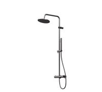 Steinberg Série 340 Set de douche, avec robinetterie thermostatique, EasyClean, douchette à main, 3402721BGM, Couleur: Brushed Gun Metal